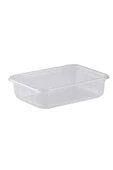 BAR-PACK 250 gr Şeffaf Kase Plastik Dikdörtgen Kapaksız 50 Adet - 1