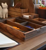 Woodsaka Yoi Ayarlanabilir Masaüstü Organizer & Aksesuar Kutusu - Ceviz - 20.2cm x 14.2cm x 4cm thumbnail 7