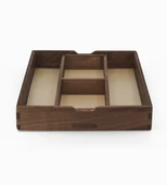 Woodsaka Yoi Ayarlanabilir Masaüstü Organizer & Aksesuar Kutusu - Ceviz - 20.2cm x 14.2cm x 4cm thumbnail 2