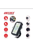 Carub Motorsiklet Telefon Tutucu Deri Fermuarlı 18x10 Cm - 1