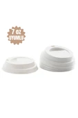 BAR-PACK 7 oz Karton Bardak Kapağı 100 Adet Rahat İçim Kapak - 1