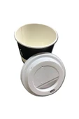 BAR-PACK 7 oz Karton Bardak Kapağı 100 Adet Rahat İçim Kapak - 2