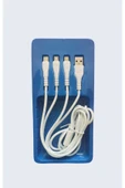 3 Başlıklı Kombine Şarj Kablosu (beyaz)3.1a - 2
