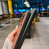 iPhone 13 Pro Max Deri Desen Manyetik Araç Tutucu Kılıf - Mavi - 3
