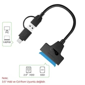 Daytona A4204 2in1 USB 3.0 Type-C To 2.5 inç Sata Hdd Ssd Çevirici Dönüştürücü - 5