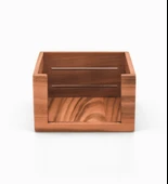 Woodsaka 3Line Küp Not Kağıdı Kutusu - Kiraz Ağacından - 10.7cm x  10.6cm x 5.7cm - 1