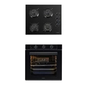 LUXELL 2 Lİ SİYAH CAM SET (OCAK-FIRIN) - 1