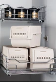 Technow Motek MT-40 S-Box 8 Litre 3'lü Çok Amaçlı Organizer Düzenleyici Bej ( 3*8Litre ) - 2