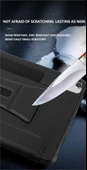 iPad Pro 13 2024 Uyumlu Çok Fonksiyonlu Standlı Kart Yuvalı Tablet Kılıfı - Siyah - 10