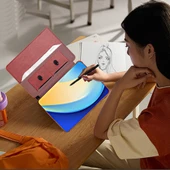 iPad 10 10.9 inç Çok Fonksiyonlu Manyetik Standlı Tablet Kılıfı - Kırmızı - 3