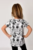Summer Mickeyli Kız Çocuk T-shirt (BOYANABİLİR KALEMLERİ HEDİYE ! YIKAMA SONRASI LEKE BIRAKMAZ) - 7