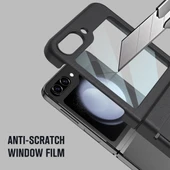 Samsung Galaxy Z Flip 5 Siyah Menteşe Korumalı Kılıf - 6