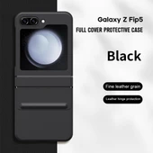 Samsung Galaxy Z Flip 5 Siyah Menteşe Korumalı Kılıf - 1