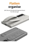 Samsung Galaxy W25-Fold6Slim Gri Katlanır Film Kılıf - Kalem Yuvalı - Gri - 11