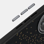 Xiaomi Redmi K80 6D Mikro Kabartmalı Manyetik Koruyucu Telefon Kılıfı - Siyah Altın - 5