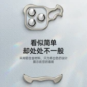 iPhone 14 Pro Siyah Metal Tamponlu Lens Korumalı Telefon Kılıfı - 4