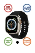 Smart Watch H11 ULTA 49mm Metal Kasa Akıllı Saat Çift Kordonlu Vidalı - 1