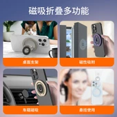 Manyetik Telefon Yüzük Tutucu - Mor - 360° Dönebilen - Magsafe Uyumlu - 5