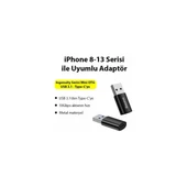 Baseus USB 3.1 To Type-C Otg Dönüştürücü Adaptör, 10 Gbps Veri Aktarım, Mini Type C Çevirici thumbnail 2