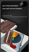 iPad 10 10.9 inç Çok Fonksiyonlu Manyetik Standlı Tablet Kılıfı - Koyu Kahverengi - 10