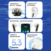 TWS Şeffaf Tasarımlı Bluetooth 5.3 Kulaklık - Beyaz+Şeffaf 51.7x44.3x25mm - 2