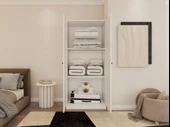 Fırtına 2 Kapaklı Gardırop Beyaz Renk - 5