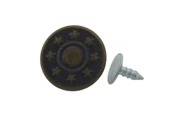 Küçük Boy 10 Adet Kot Pantolon Düğmesi, Jean Düğmesi Antik Sarı (bronz) 13mm - 4