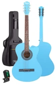 Midex XC-120LTB Kaliteli Akustik Gitar Gül Klavye Sap Ayarlı 4/4 Full Set thumbnail 2