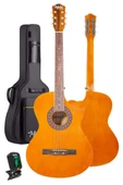 Midex XC-120BRW Kaliteli Akustik Gitar Gül Klavye Sap Ayarlı 4/4 Full Set thumbnail 2