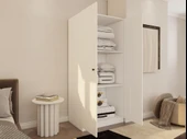 Fırtına 2 Kapaklı Gardırop Beyaz Renk - 4