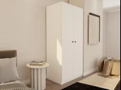 Fırtına 2 Kapaklı Gardırop Beyaz Renk - 3