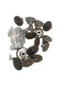 Küçük Boy 10 Adet Kot Pantolon Düğmesi, Jean Düğmesi Antik Sarı (bronz) 13mm - 3