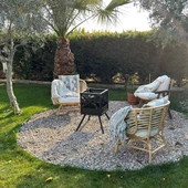 Şömine Bahçe Şöminesi Ateş Çukuru 60 Litre Geniş Hacim Bahçe Sobası Mangal Ateş Çanağı Fire Pit - 2