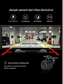 4K CarPlay 128GB Araç İçi Güvenlik Kamerası 10.2'' Ekran Ön & Arka Kayıt Android & iPhone Uyumlu - 4