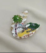 Magnet Midye Deniz Palmiye Nazar Göz Boncuk Taşlı Mıknatıslı Buzdolabı Süsü thumbnail 1