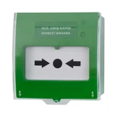 Teknim TFB-3165G Acil Çıkış Kapısı Serbest Bırakma Butonu, Yeşil EN54 Sertifikalı - 1