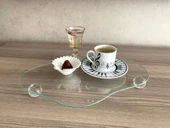 Cam Sunumluk sephpa üstü Pasta Tabağı kahve sunumu - 4