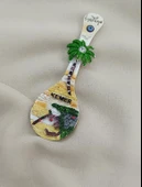 Magnet Kaşık Palmiye Nazar Göz Boncuk Taşlı Mıknatıslı Buzdolabı Süsü - 1