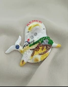 Magnet Yunus Balık Palmiye Nazar Göz Boncuk Taşlı Mıknatıslı Buzdolabı Süsü - 1