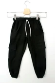 Erkek Çocuk Siyah Cepli Mevsimlik Eşofman Takımı | Sweatshirt ve Jogger Alt - 10