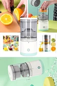Tilbe Home Pratik Şarjlı Narenciye Sıkacağı Taşınabilir USB Hazneli Portakal Limon Katı Meyve Sıkma Makinesi - 4