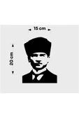SEÇ Atatürk Silueti Sticker Çok Amaçlı Sticker Etiket - 3