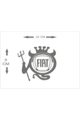 SEÇ Fiat Mızraklı Şeytani Logo Sticker Çok Amaçlı Sticker - 1