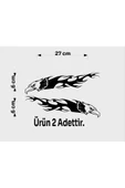 SEÇ Kartal Başlı Alev Yeni Sticker Çok Amaçlı Sticker Etiket - 3