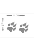 SEÇ Ayı Ayak İzi Pençe Sticker Çok Amaçlı Etiket Sticker - 1