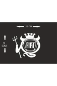 SEÇ Fiat Mızraklı Şeytani Logo Sticker Çok Amaçlı Sticker - 1