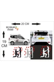 SEÇ Diz Çöken Adam Kalpli Sticker Oto Sticker AraçSticker - 2