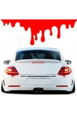 Oracal Kan Damlası 1 Adet Oto Sticker,far Altı Kan Damlası Kırmızı Renk, Araba Sticker, - 1