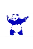 SEÇ SİLAHLI PANDA STİCKER ÇOK AMAÇLI STİCKER - 1