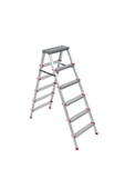 ASVERA Alüminyum 6+6 Çift Çıkışlı Merdiven – Kaymaz, Hafif, Ev & Bahçe Kullanımı İçin thumbnail 1